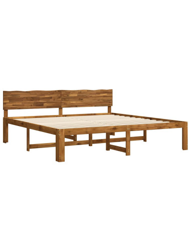 Letto matrimoniale con testiera ROSTOCK Naturale 193 x 203 cm