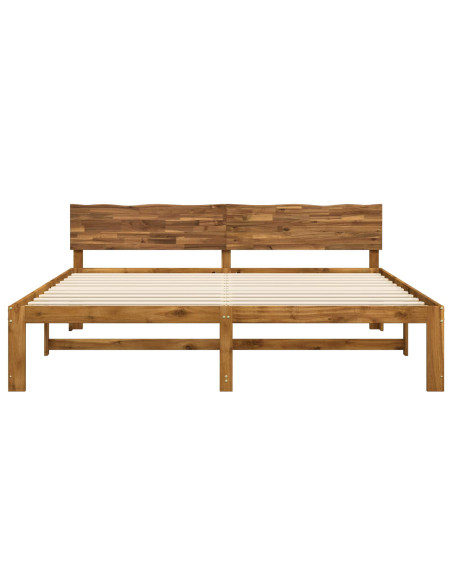 Letto matrimoniale con testiera ROSTOCK Naturale 193 x 203 cm