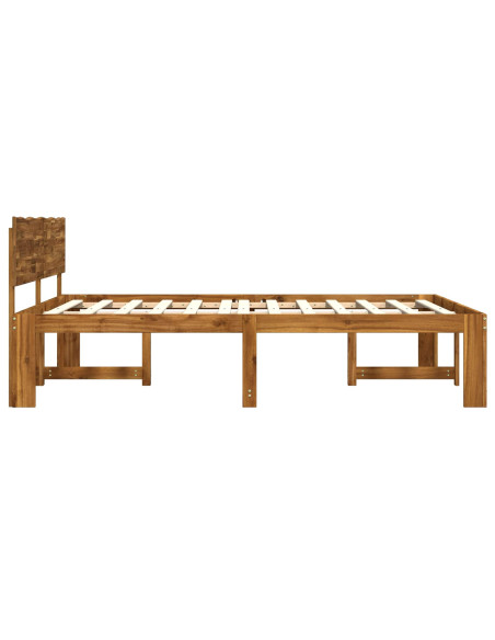 Letto matrimoniale con testiera ROSTOCK Naturale 193 x 203 cm