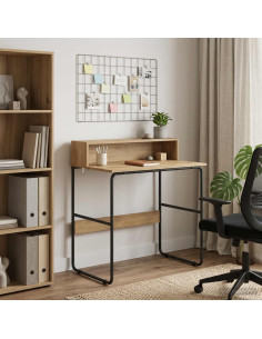 Scrivania con Spazio di Archiviazione Rovere Artigianale