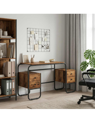 Scrivania con Spazio di Archiviazione Legno di quercia