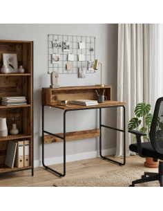 Scrivania con Spazio di Archiviazione Legno di quercia