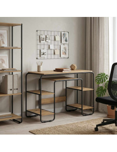 Scrivania con Spazio di Archiviazione Rovere Artigianale