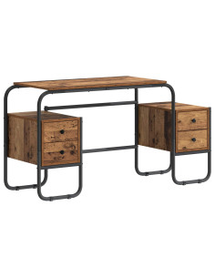 Scrivania con Spazio di Archiviazione Legno di quercia 2