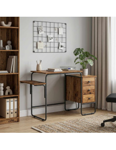 Scrivania con Spazio di Archiviazione Legno di quercia
