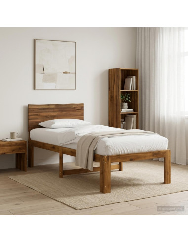 Letto Singolo con Testiera ROSTOCK Naturale 90 x 200 cm
