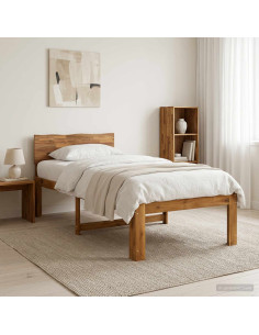 Letto Singolo con Testiera ROSTOCK Naturale 90 x 200 cm