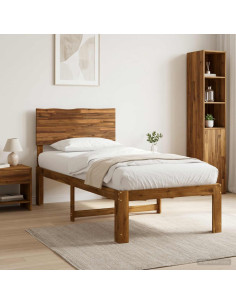 Letto Singolo con Testiera ROSTOCK Naturale 90 x 190 cm