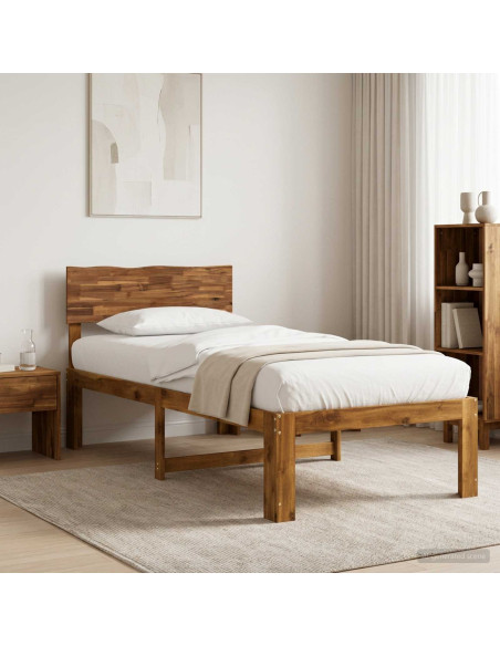 Letto Singolo con Testiera ROSTOCK Naturale 90 x 190 cm