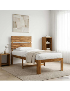 Letto Singolo con Testiera ROSTOCK Naturale 90 x 190 cm