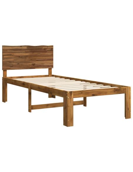 Letto Singolo con Testiera ROSTOCK Naturale 90 x 200 cm