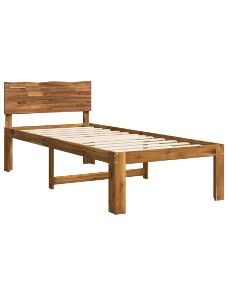 Letto Singolo con Testiera ROSTOCK Naturale 90 x 200 cm