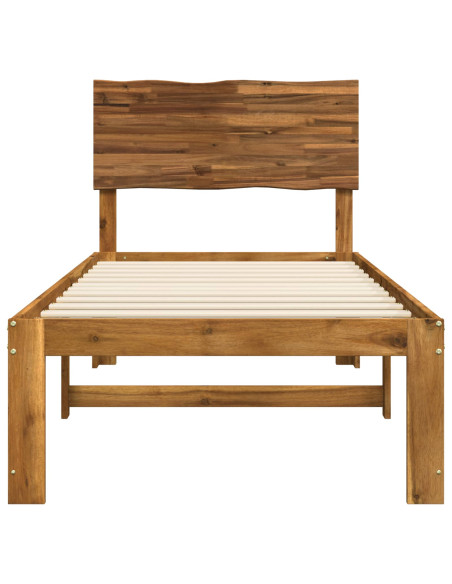 Letto Singolo con Testiera ROSTOCK Naturale 90 x 190 cm