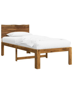 Letto Singolo con Testiera ROSTOCK Naturale 90 x 190 cm 2