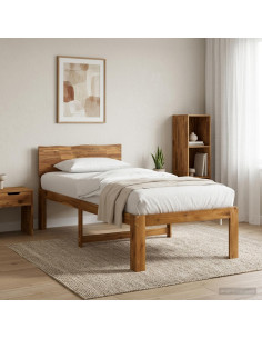 Letto Singolo con Testiera ROSTOCK Naturale 80 x 200 cm