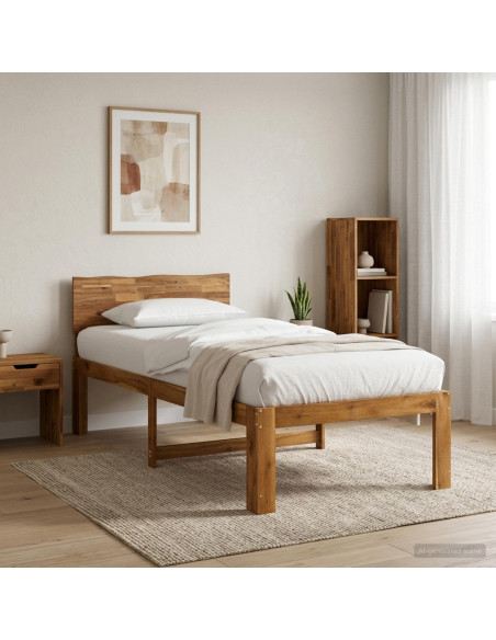 Letto Singolo con Testiera ROSTOCK Naturale 80 x 200 cm