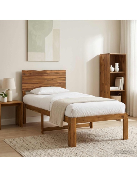 Letto Singolo con Testiera ROSTOCK Naturale 100 x 200 cm