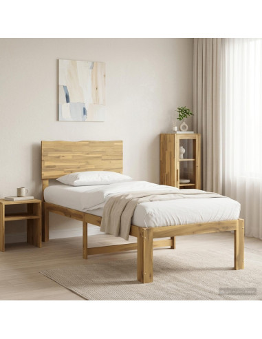 Letto Singolo con Testiera ROSTOCK Bianco 90 x 200 cm