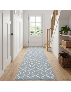 Runner Tappeto ORIZ 1150 gsm Grigio e Bianco
