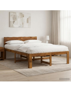 Letto matrimoniale con testiera ROSTOCK Naturale 120 x 200 cm
