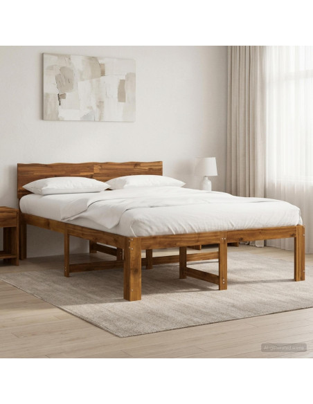 Letto matrimoniale con testiera ROSTOCK Naturale 120 x 200 cm