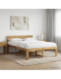 Letto matrimoniale con testiera ROSTOCK Bianco 120 x 200 cm