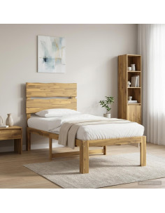 Letto Singolo con Testiera ROSTOCK Bianco 75 x 190 cm