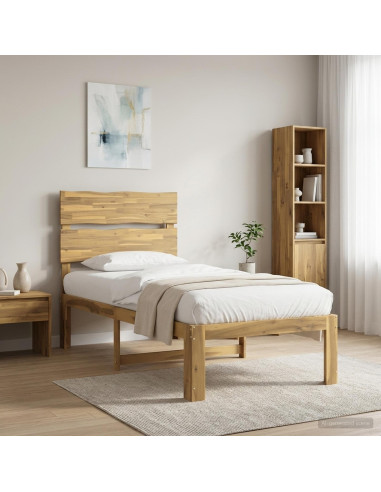 Letto Singolo con Testiera ROSTOCK Bianco 75 x 190 cm