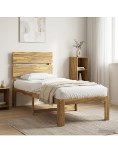 Letto Singolo con Testiera ROSTOCK Bianco 90 x 190 cm