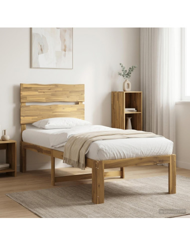 Letto Singolo con Testiera ROSTOCK Bianco 90 x 190 cm
