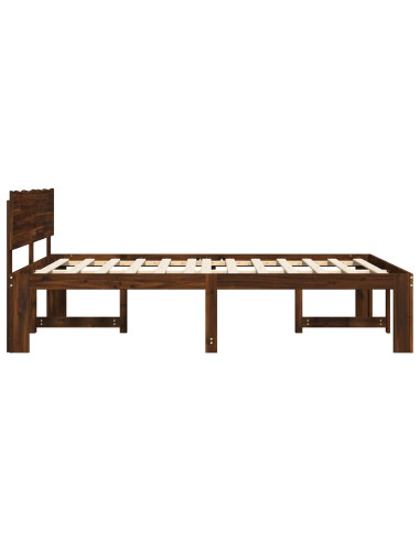 Letto matrimoniale con testiera ROSTOCK Marrone Scuro