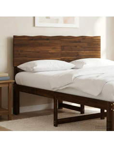 Testiera con bordo vivo ROSTOCK Marrone Scuro 140 cm