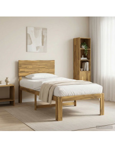 Letto Singolo con Testiera ROSTOCK Bianco 75 x 190 cm
