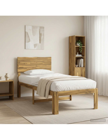 Letto Singolo con Testiera ROSTOCK Bianco 75 x 190 cm