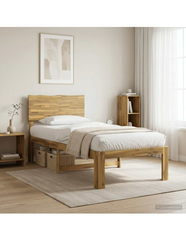 Letto Singolo con Testiera ROSTOCK Bianco 90 x 190 cm