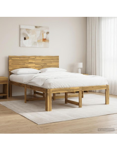 Letto matrimoniale con testiera ROSTOCK Bianco 135 x 190 cm