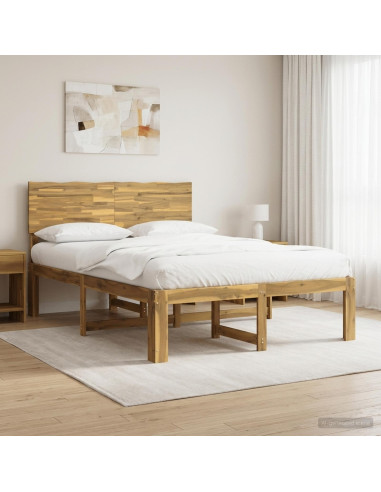 Letto matrimoniale con testiera ROSTOCK Bianco 135 x 190 cm