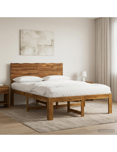 Letto matrimoniale con testiera ROSTOCK Naturale 120 x 190 cm