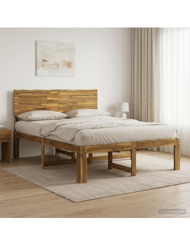 Letto matrimoniale con testiera ROSTOCK Bianco 120 x 190 cm
