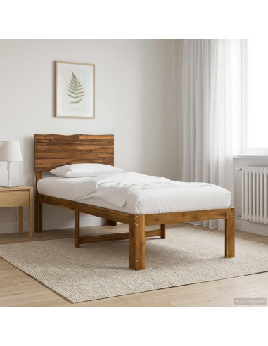 Letto Singolo con Testiera ROSTOCK Naturale 90 x 200 cm