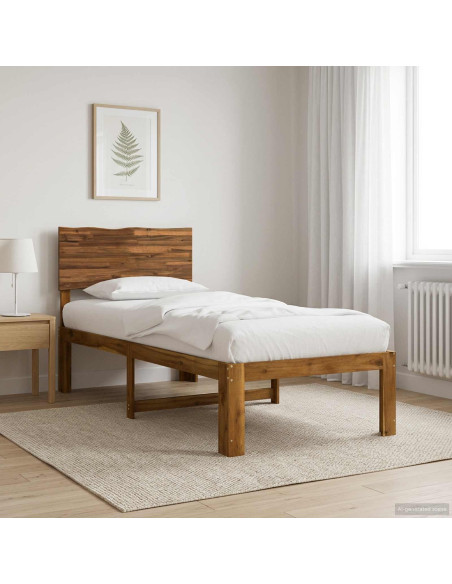 Letto Singolo con Testiera ROSTOCK Naturale 90 x 200 cm