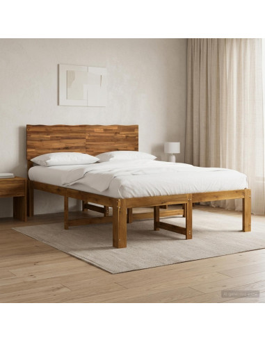 Letto matrimoniale con testiera ROSTOCK Naturale 120 x 200 cm