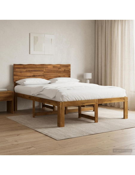 Letto matrimoniale con testiera ROSTOCK Naturale 120 x 200 cm