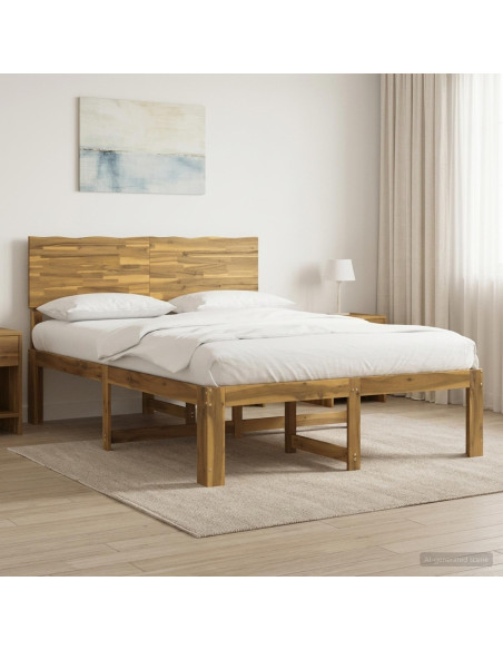 Letto matrimoniale con testiera ROSTOCK Bianco 120 x 200 cm