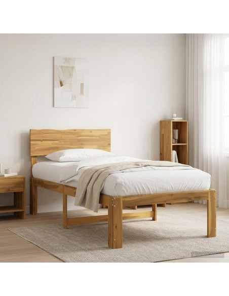 Letto Singolo con Testiera ROSTOCK Bianco 75 x 190 cm