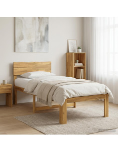 Letto Singolo con Testiera ROSTOCK Bianco 90 x 190 cm