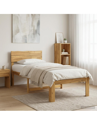 Letto Singolo con Testiera ROSTOCK Bianco 90 x 190 cm