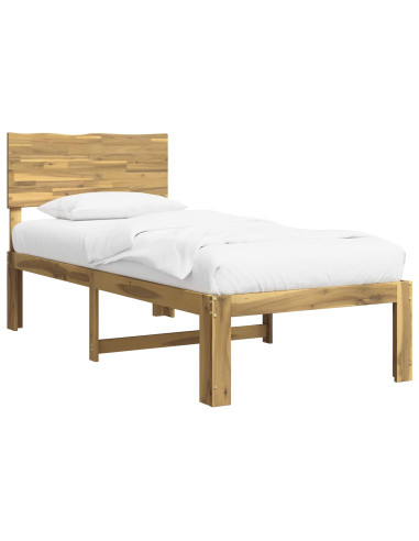 Letto Singolo con Testiera ROSTOCK Bianco 75 x 190 cm