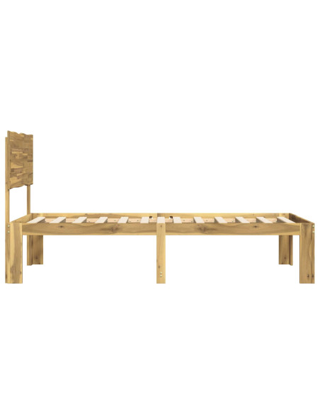 Letto Singolo con Testiera ROSTOCK Bianco 75 x 190 cm