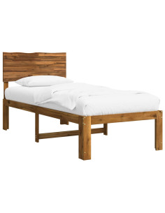 Letto Singolo con Testiera ROSTOCK Naturale 90 x 200 cm 2